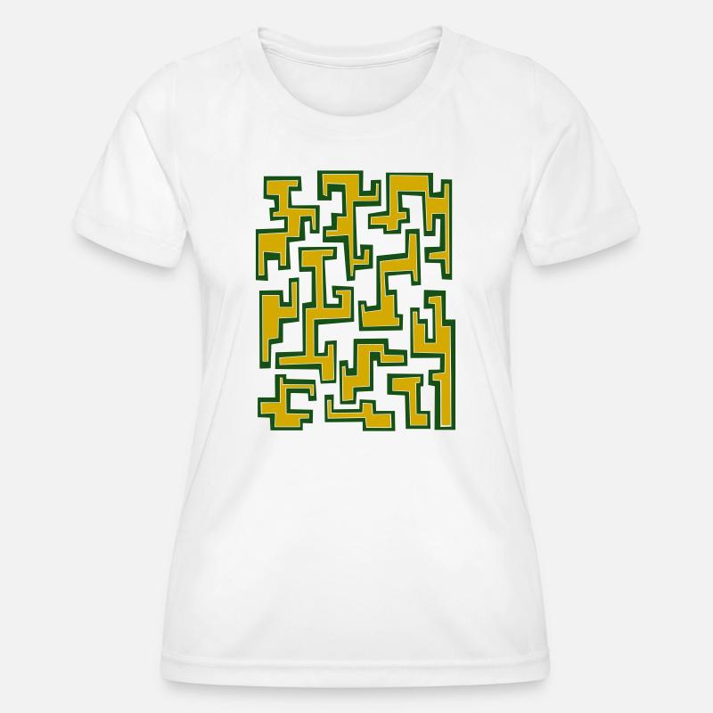 Geometric pattern by Cean - Women's Functional T-Shirt - white