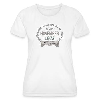 Since_November_1975 - Women's Functional T-Shirt - white - Front - AI Model Female 172 dark (172cm)