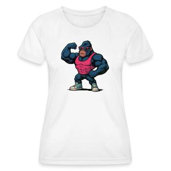 Gorilla Power Pink Tank - Frauen Funktions-T-Shirt - Weiß - Vorne - AI Model Female 172 dark (172cm)