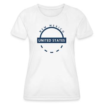 New Mexico USA Badge - Women's Functional T-Shirt - white - Front - AI Model Female 172 dark (172cm)