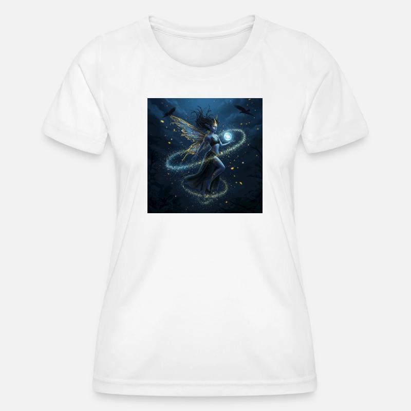 Moon Magic Fairy in the Nightlight - Women's Functional T-Shirt - white