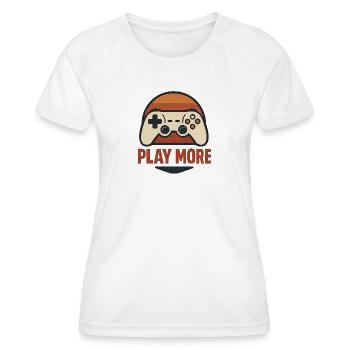 Retro Controller Motiv  - Frauen Funktions-T-Shirt - Weiß - Vorne - AI Model Female 172 dark (172cm)