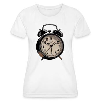 Réveille-matin - T-shirt sport Femme - blanc - Devant - AI Model Female 172 dark (172cm)