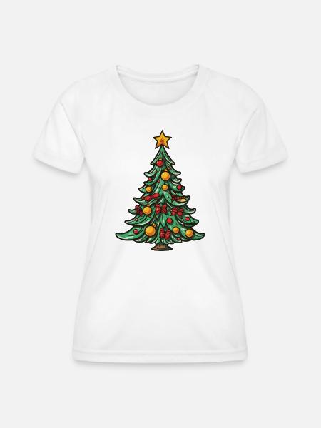 Weihnachtsbaum Weihnachten - Frauen Funktions-T-Shirt - Weiß
