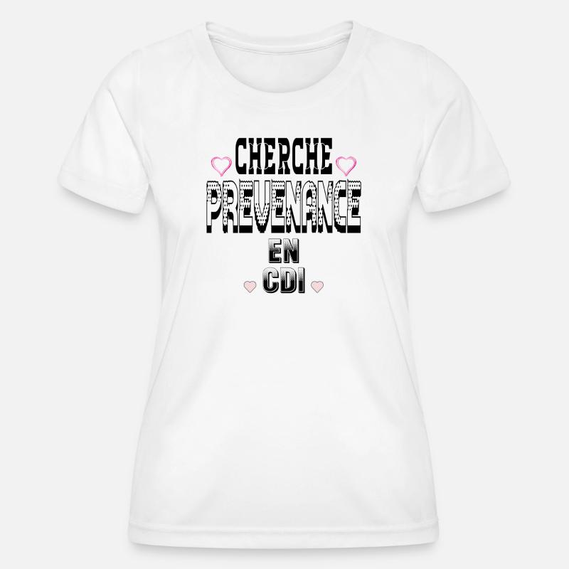Looking for Thoughtfulness on a permanent contract - Women's Functional T-Shirt - white
