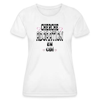 Auf der Suche nach Anbetung mit einem unbefristeten Vertrag - Frauen Funktions-T-Shirt - Weiß - Vorne - AI Model Female 172 dark (172cm)
