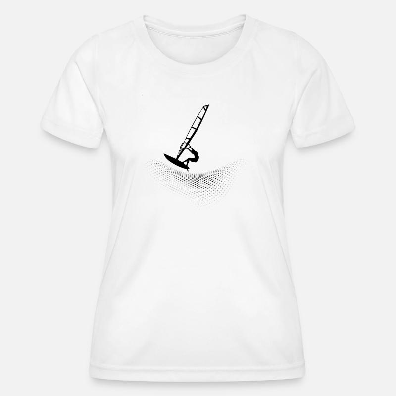 Windsurfers on points wave - Women's Functional T-Shirt - white