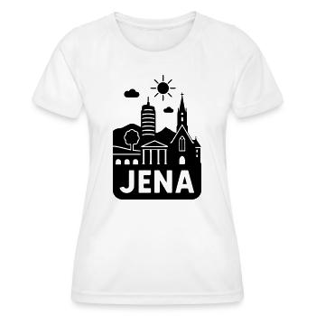 jena silhouette - Frauen Funktions-T-Shirt - Weiß - Vorne - AI Model Female 172 dark (172cm)