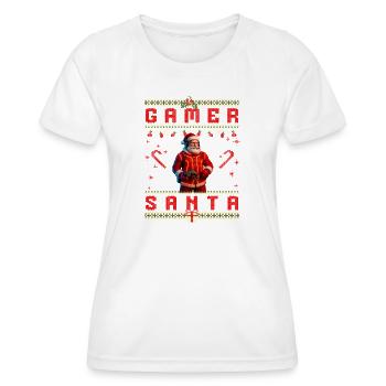 Gamer Santa - Frauen Funktions-T-Shirt - Weiß - Vorne - AI Model Female 172 dark (172cm)