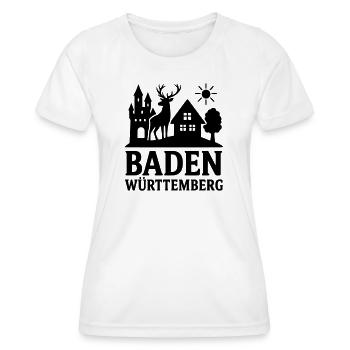 Baden Württemberg Bundesland Wahrzeichen - Frauen Funktions-T-Shirt - Weiß - Vorne - AI Model Female 172 dark (172cm)