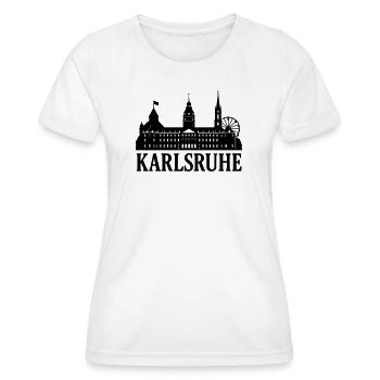 Karlsruhe Landmark Silhouette - Women's Functional T-Shirt - white - Front - AI Model Female 172 dark (172cm)