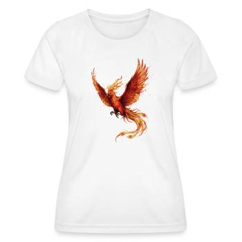 Firebird Phoenix with Fire Wings - Women's Functional T-Shirt - white - Front - AI Model Female 172 dark (172cm)