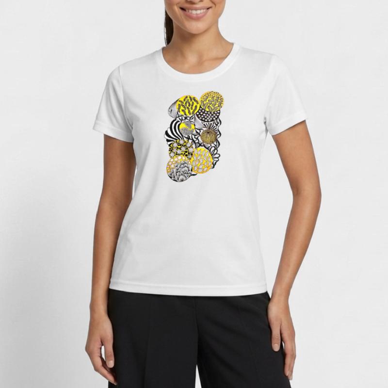 Luminous Circle Patterns Botany Women's Functional T-Shirt