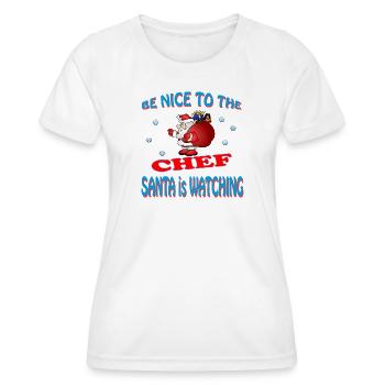 CHEF DU PÈRE NOËL - T-shirt sport Femme - blanc - Devant - AI Model Female 172 dark (172cm)
