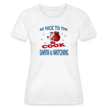 SANTA COOK - Frauen Funktions-T-Shirt - Weiß - Vorne - AI Model Female 172 dark (172cm)