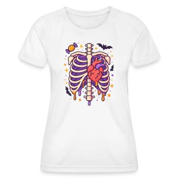 Anatomy Gothic Thoracic Cage - T-shirt sport Femme - blanc - Devant - AI Model Female 172 dark (172cm)