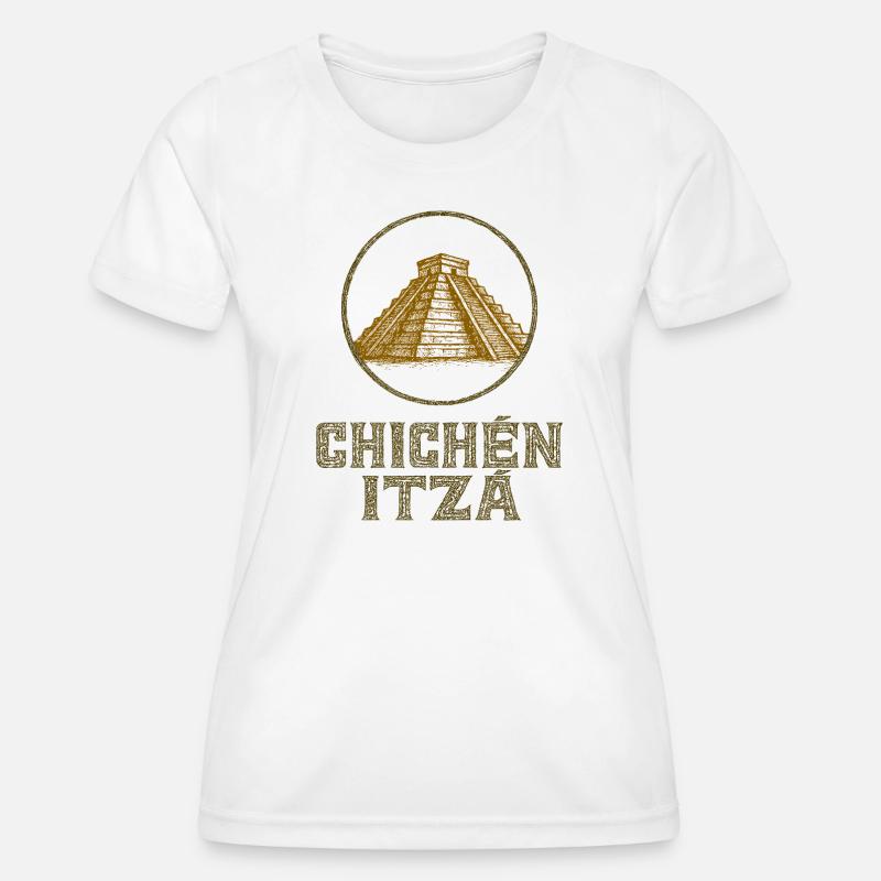 Chichen Itza Temple Vintage - Women's Functional T-Shirt - white