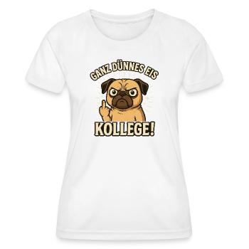 Bonjour glace très mince - T-shirt sport Femme - blanc - Devant - AI Model Female 172 dark (172cm)