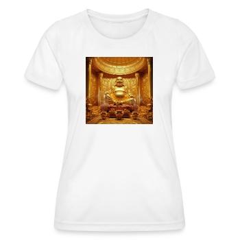Scène du temple du Bouddha doré - T-shirt sport Femme - blanc - Devant - AI Model Female 172 dark (172cm)