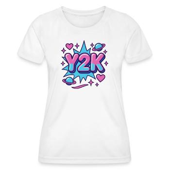Y2K Retro Design - Frauen Funktions-T-Shirt - Weiß - Vorne - AI Model Female 172 dark (172cm)