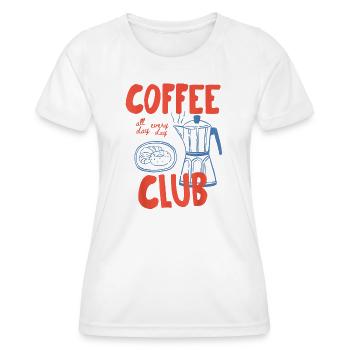 Retro Coffee Club - Frauen Funktions-T-Shirt - Weiß - Vorne - AI Model Female 172 dark (172cm)
