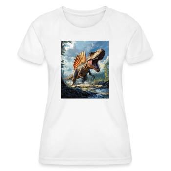 Spinosaurus - Frauen Funktions-T-Shirt - Weiß - Vorne - AI Model Female 172 dark (172cm)