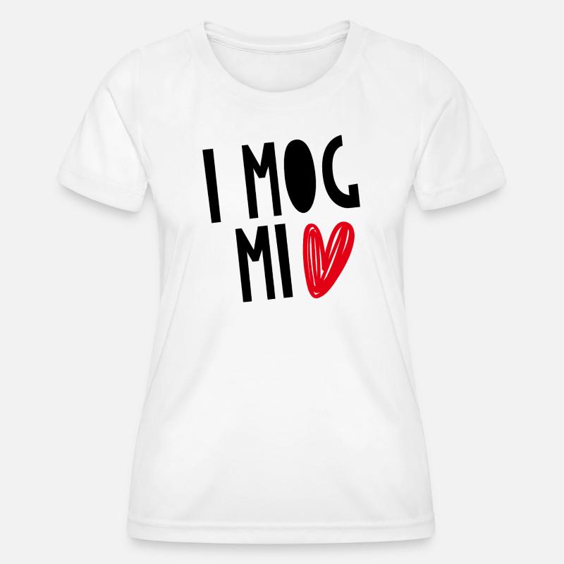 "I MOG MI" - Women's Functional T-Shirt - white