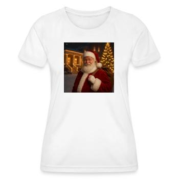 Santa Claus - Women's Functional T-Shirt - white - Front - AI Model Female 172 dark (172cm)