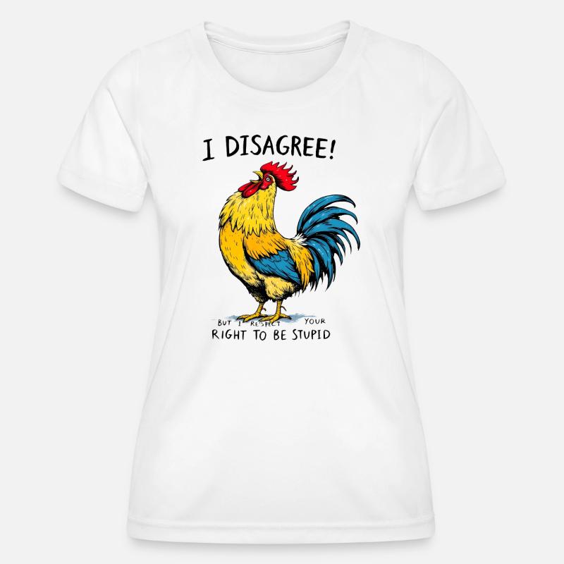 Vibrant Rooster Splash Art - Women's Functional T-Shirt - white