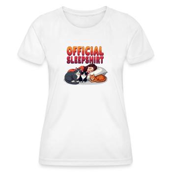 Official Sleep Shirt Cats - Women's Functional T-Shirt - white - Front - AI Model Female 172 dark (172cm)