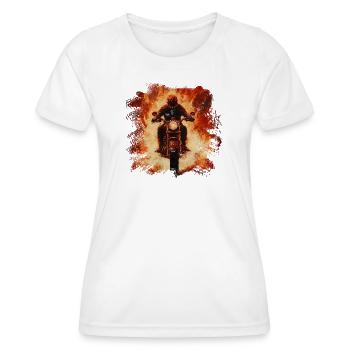 Flame Storm Motorcyclists - Women's Functional T-Shirt - white - Front - AI Model Female 172 dark (172cm)