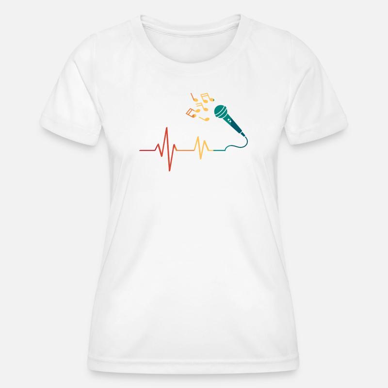 Heartbeat microphone - Women's Functional T-Shirt - white