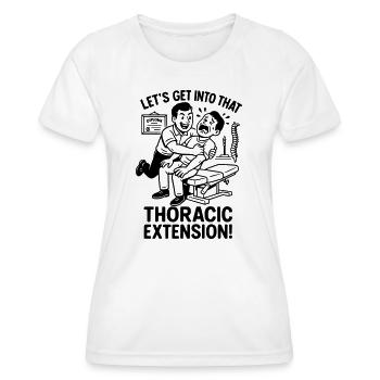 Chiropraticien Kinésithérapeute Witzig - T-shirt sport Femme - blanc - Devant - AI Model Female 172 dark (172cm)