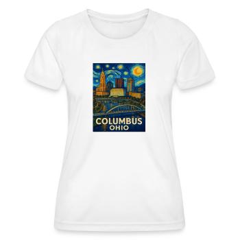 Columbus, Ohio - T-shirt sport Femme - blanc - Devant - AI Model Female 172 dark (172cm)