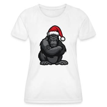 Gorilla Weihnachten - Frauen Funktions-T-Shirt - Weiß - Vorne - AI Model Female 172 dark (172cm)