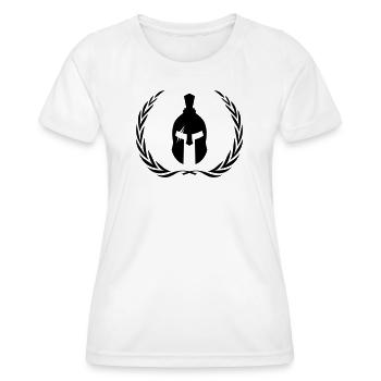 Spartan Helmet Gladiator Wreath - Women's Functional T-Shirt - white - Front - AI Model Female 172 dark (172cm)