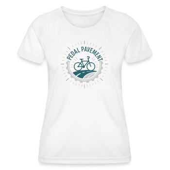 Chaussée à pédales - T-shirt sport Femme - blanc - Devant - AI Model Female 172 dark (172cm)