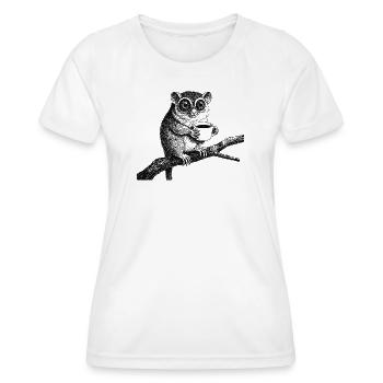 Kaffee Tarsier - Frauen Funktions-T-Shirt - Weiß - Vorne - AI Model Female 172 dark (172cm)