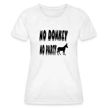Esel - Frauen Funktions-T-Shirt - Weiß - Vorne - AI Model Female 172 dark (172cm)