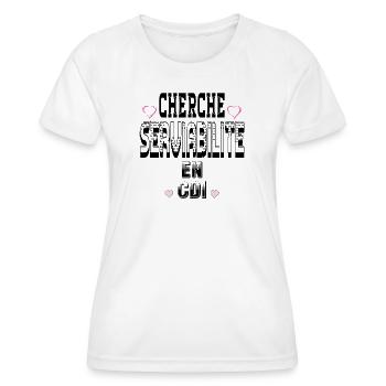 Suche nach Hilfe bei einem unbefristeten Vertrag - Frauen Funktions-T-Shirt - Weiß - Vorne - AI Model Female 172 dark (172cm)
