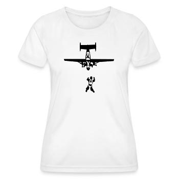 skydiving - Women's Functional T-Shirt - white - Front - AI Model Female 172 dark (172cm)