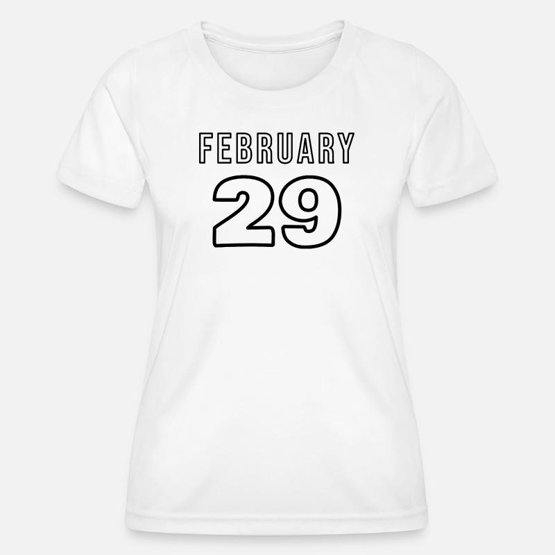 February 29 - Women's Functional T-Shirt - white