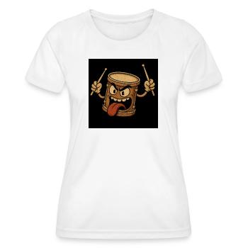 Aggressive Drum Monster - Women's Functional T-Shirt - white - Front - AI Model Female 172 dark (172cm)