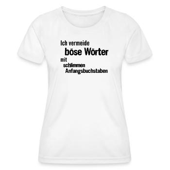 Evil Words - Women's Functional T-Shirt - white - Front - AI Model Female 172 dark (172cm)