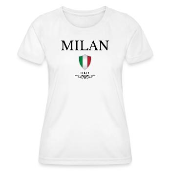 J’adore Milan, Milan souvenir - T-shirt sport Femme - blanc - Devant - AI Model Female 172 dark (172cm)