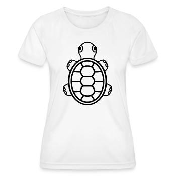 Bébé Tortue mignonne – Reptile comique pour le cœur - T-shirt sport Femme - blanc - Devant - AI Model Female 172 dark (172cm)
