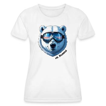 Cadeau Val Thorens 3 Vallées Ski Extrême Plus Haut - T-shirt sport Femme - blanc - Devant - AI Model Female 172 dark (172cm)