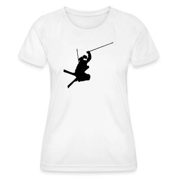 Freestyle ski - Frauen Funktions-T-Shirt - Weiß - Vorne - AI Model Female 172 dark (172cm)