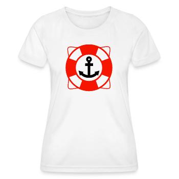 Sail - Women's Functional T-Shirt - white - Front - AI Model Female 172 dark (172cm)