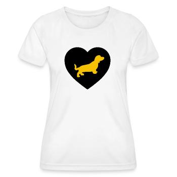 Teckel - T-shirt sport Femme - blanc - Devant - AI Model Female 172 dark (172cm)